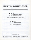 5つの小品・Op.34（ベルトルト・フンメル）（クラリネット+ピアノ）【Five Miniatures Op. 34】