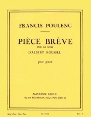アルベール・ルーセルの名による小品  (フランシス・プーランク)（ピアノ）【Piece Breve Sur Le Nom D'Albert Roussel】