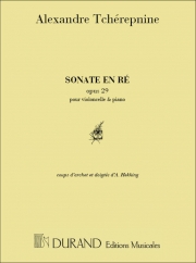 ソナタ・No.1・Op.29・ニ長調（アレクサンドル・チェレプニン）（チェロ+ピアノ）【Sonate No.1, Op.29 in D】