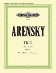 ピアノ三重奏曲・ニ短調・Op.32 (アントン・アレンスキー)（弦楽二重奏+ピアノ）【Piano Trio in D minor Op. 32】