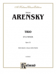 ピアノ三重奏曲・ニ短調・Op.32 (アントン・アレンスキー)（弦楽二重奏+ピアノ）【Trio in D Minor, Opus 32】