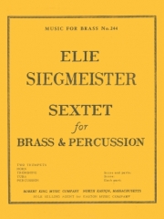 六重奏曲（エリー・ジーグマイスター）（金管五重奏+打楽器）【Sextet】
