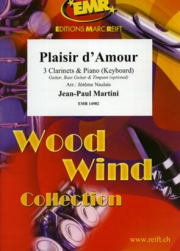 愛のよろこび　(ジャン・ポール・マルティニ) (クラリネット三重奏+ピアノ)【Plaisir d'Amour】