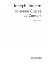 3つの演奏会用練習曲（ジョセフ・ジョンゲン）（ピアノ）【Troisieme Etudes De Concert】