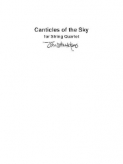 カンティクル・オブ・ザ・スカイ　(ジョン・ルーサー・アダムズ) (弦楽四重奏)【Canticles of the Sky】