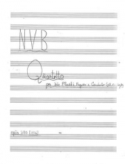四重奏曲　(ニエル・ヴィゴ・ベンツォン) (木管三重奏+ピアノ)【Quartetto Per Due Flauti, Fagotto E Cembalo】
