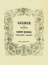 小品集（ファニー・メンデルスゾーン＝ヘンゼル）（ピアノ）【Lieder for the Piano】