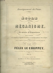 Ecole Du Mecanisme 15 Series（フェリクス・ル・クーペ）（ピアノ）