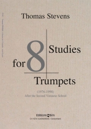 8つの練習曲 （トーマス・スティーヴンス）（トランペット八重奏）【8 Studies for 8 Trumpets】