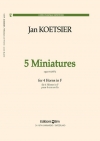 5つの小品・Op.64（ヤン・クーツィール）（ホルン四重奏）【5 Miniatures op. 64】