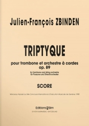 トリプティク・Op.89（ジュリアン＝フランソワ・ズビンデン）（トロンボーン+ピアノ）【Triptyque op. 89】