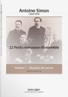 22の小品・Vol.1（アントワーヌ・シモン）（金管四重奏）【22 petits morceaux d’ensemble Volume 1】