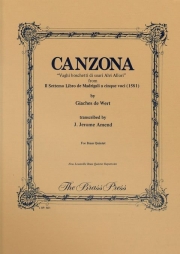 カンツォーナ（ジャキェス・デ・ヴェルト）（金管五重奏）【Canzona】