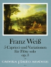 5つのカプリッチオと変奏曲・Op.3（フランツ・ヴァイス）（フルート）【5 Capricci and Variations op. 3】