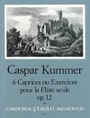 6つのカプリスと練習曲・Op.12（カスパー・クンマー）（フルート）【6 Caprices ou Exercices op. 12】