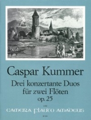 ３つの協奏的二重奏曲・Op.25 (カスパー・クンマー) (フルート二重奏)【Three Duos Concertant op. 25】