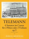 6つのカノン風ソナタ・Op.5・TWV..40 （テレマン）(フルート二重奏)【6 Canonic Sonatas op. 5 · TWV 40:118-123】