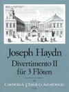 ディヴェルティメント・No.2・ト長調 （フランツ・ヨーゼフ・ハイドン）(フルート三重奏)【Divertimento II in G Major | Hob 4/7】