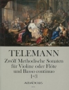 12のメソーディッシュ・ソナタ・Vol.1 （テレマン）（フルート+ピアノ）【Twelve Methodical Sonatas - Volume I: Sonatas 1-3】