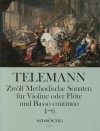 12のメソーディッシュ・ソナタ・Vol.2 （テレマン）（フルート+ピアノ）【Twelve Methodical Sonatas - Volume II: Sonatas 4-6】