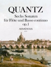 6つのソナタ・Op.1 （ヨハン・ヨアヒム・クヴァンツ）（フルート+ピアノ）【Six Sonatas Op. 1】