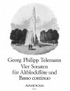 4つのソナタ「忠実な音楽の師」より （テレマン）（ソプラノリコーダー+ピアノ）【4 Sonatas from "Der Getreue Musikmeister"】