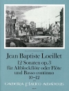 12のソナタ・Op.3・Vol.4 （ジャン＝バティスト・ルイエ・ド・ガン）（ソプラノリコーダー+ピアノ）【Twelve Sonatas Op. 3 - Volume IV: Sonatas 10-12】