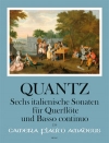 6つのイタリアン・ソナタ （ヨハン・ヨアヒム・クヴァンツ）（フルート+ピアノ）【Six Italien Sonatas · QV 1:49,179,180,182,183,184】