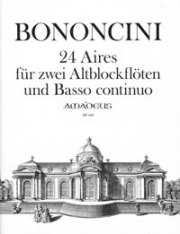 24のアリア （ジョヴァンニ・マリア・ボノンチーニ）(フルート二重奏+ピアノ)【24 Aires】