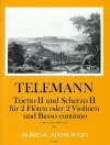 トリエット・No.2＆スケルツォ・No.2（テレマン）(フルート二重奏+ピアノ)【Trietto II (D-dur) und Scherzo II (E-dur) · TWV 42:D2 und 】