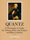 トリオ・ソナタ・イ長調 （ヨハン・ヨアヒム・クヴァンツ）(ヴァイオリン二重奏+ピアノ)【Triosonate in A-Dur · QV 2:36】