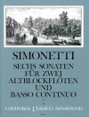 6つのソナタ・Op.2・Vol.1 （ジョバンニ・パオロ・シモネッティ）(フルート二重奏+ピアノ)【6 Sonaten op.2 - Heft I: Sonaten 1-3】