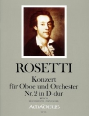 協奏曲・No.2・ニ長調（アントニオ・ロゼッティ）（オーボエ+ピアノ）【Konzert Nr. 2 in D-Dur · Murray RWV C33】