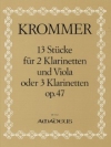 13の小品・Op.47（フランツ・クロンマー）（クラリネット三重奏）【13 Stücke op. 47】
