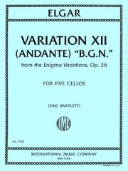 エニグマ変奏曲（エドワード・エルガー）（チェロ五重奏）【Variation XII (Andante) "B.G.N." from the Enigma】