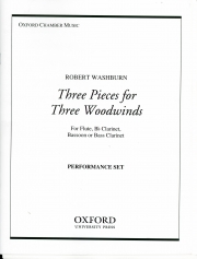 3つの小品（ロバート・ウォッシュバーン） (木管三重奏)【Three Pieces for Three Woodwind】
