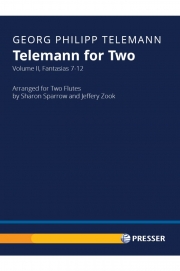 2人のためのフルート・Vol.2  （テレマン）(フルート二重奏)【Telemann For Two : Volume II, Fantasias 7-12】