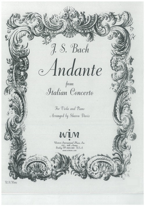 アンダンテ「イタリア協奏曲」より（バッハ）（クラリネット+ピアノ）【Andante from Italian Concerto】