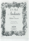 アンダンテ「イタリア協奏曲」より（バッハ）（ヴィオラ＋ピアノ）【ANDANTE FROM ITALIAN CONCERTO】