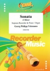 ソナタ・イ短調 （テレマン）（ソプラノリコーダー+ピアノ）【Sonata A Minor】