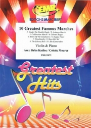 偉大な10のマーチ集 (ヴァイオリン＋ピアノ)【10 Greatest Famous Marches】