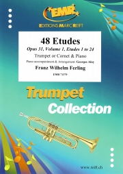 48の練習曲・Vol.1（フランツ・ヴィルヘルム・フェルリンク）（トランペット+ピアノ）【48 Etudes Volume 1】