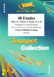 48の練習曲・Vol.2（フランツ・ヴィルヘルム・フェルリンク）（トランペット+ピアノ）【48 Etudes Volume 2】