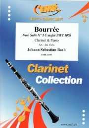 ブーレ（バッハ）（クラリネット+ピアノ）【Bourree from Suite No.3 C major BWV 1009】