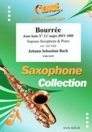 ブーレ（バッハ）（ソプラノサックス+ピアノ）【Bourree from Suite No.3 C major BWV 1009】