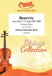 ブーレ（バッハ）（ヴァイオリン+ピアノ）【Bourree from Suite No.3 C major BWV 1009】