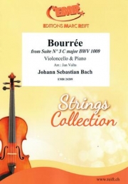ブーレ（バッハ）（チェロ+ピアノ）【Bourree from Suite No.3 C major BWV 1009】