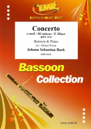 協奏曲・BWV.974（バッハ）（バスーン+ピアノ）【Concerto BWV 974】