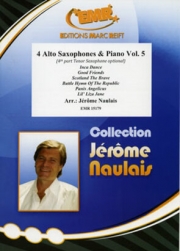 アルトサックス四重奏曲集・Vol.5  (アルトサックス四重奏+ピアノ)【4 Alto Saxophones & Piano Vol. 5】