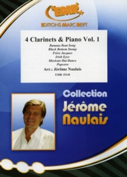 クラリネット四重奏曲集・Vol.1（クラリネット四重奏+ピアノ）【4 Clarinets & Piano Vol. 1】